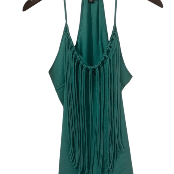 Torrid Fringe Turquoise Racer Back Tank Top Women’s Plus Size 0 - Picture 2 of 7